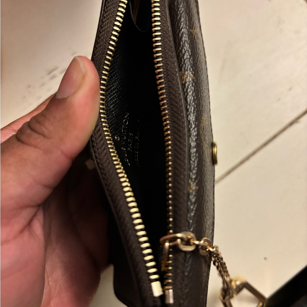 Louis Vuitton Monogram Envelope Card Holder Wallet Brown and Gold 100% AUTHENTIC - Picture 4 of 5